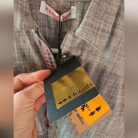 NWT- Khaadi Girl's Orange And Pink Embroided Dress - Picture 5 of 10